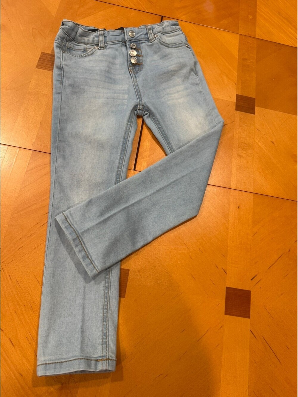 7 For All Mankind The Peggi Girls Size 7 Light Wash Skinny Stretch Jeans